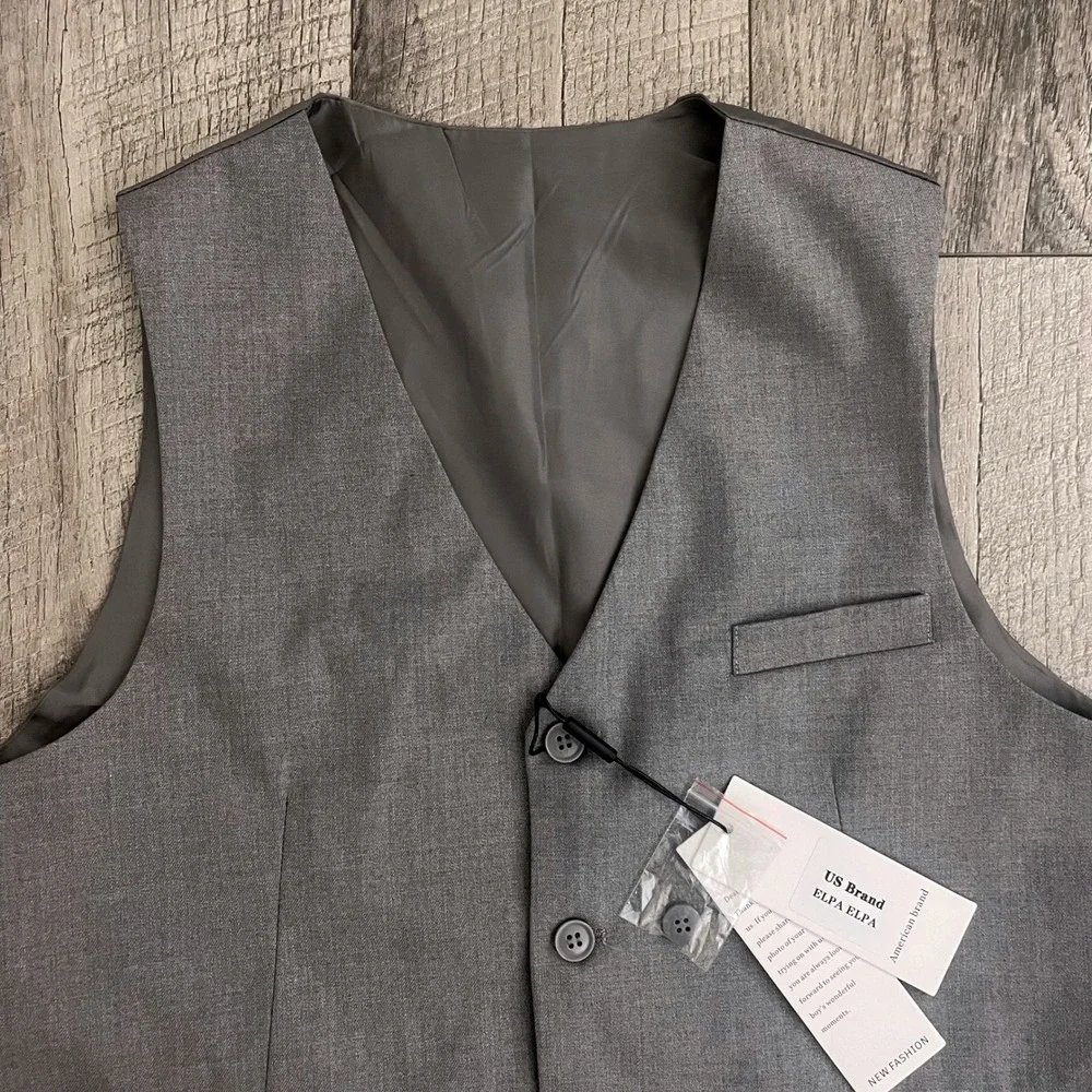 ELPA ELPA Boys Grey Formal Suit Vest MK2819-MJ1 Size‎ 16 NWT